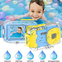 Carica l'immagine nel visualizzatore di Gallery, Fotocamera per Bambini Macchina Fotografica Subacquea Blu