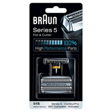 Carica l'immagine nel visualizzatore di Gallery, Braun 51S Testina di Ricambio per Rasoio Elettrico Uomo, Compatibile con
