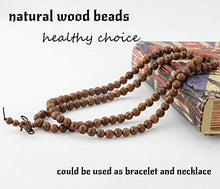 Carica l'immagine nel visualizzatore di Gallery, Milacolato Braccialetto in Legno 108 Mala Bead Bracciali Buddista Strand... - Ilgrandebazar