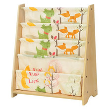 Carica l'immagine nel visualizzatore di Gallery, SONGMICS Libreria di Tessuto per Bambini, a 4 Livelli per...