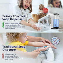 Carica l'immagine nel visualizzatore di Gallery, Tesoky Dispenser Sapone Automatico 500ml/17oz, Gel Disinfettante...