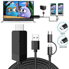 Carica l'immagine nel visualizzatore di Gallery, Cavo 2 In 1 Da Usb Tipo C/Micro a Hdmi 2m, Adattatore Micro/USB C to HDMI