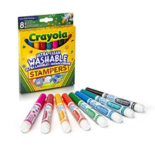Carica l'immagine nel visualizzatore di Gallery, CRAYOLA Ulra Pennarelli Ultra-Lavabili, Punta a Stampino, per Multicolore