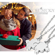 Carica l'immagine nel visualizzatore di Gallery, Cupimatch 2pcs Acciaio Inossidabile Pendente Coppia Ciondolo Collana Amore... - Ilgrandebazar