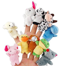 Carica l'immagine nel visualizzatore di Gallery, Itian 10pcs Different Cartoon Animal Finger Burattini in Morbido Velluto...