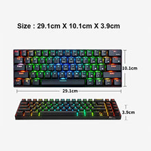 Carica l'immagine nel visualizzatore di Gallery, Urchoiceltd RGB Tastiera meccanica, tastiera (nero) interruttore blu