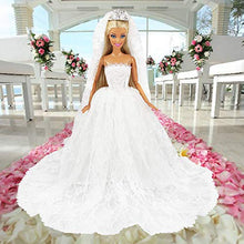 Carica l'immagine nel visualizzatore di Gallery, Miunana 2 Vestiti per 30 CM / 11.5 Pollici Principessa Bambola Rosa + Bianco - Ilgrandebazar