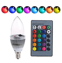Carica l'immagine nel visualizzatore di Gallery, E14/E12 Lampadina LED 3W RGB 16 Colori Cambiano Candela Luci Luce con E14 - Ilgrandebazar