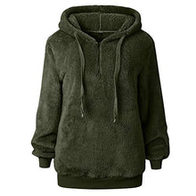 Carica l'immagine nel visualizzatore di Gallery, Rcool Felpe Tumblr Ragazza, Felpa con Cappuccio Donna Caldo, 5XL, Army Green - Ilgrandebazar