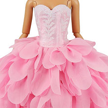 Carica l'immagine nel visualizzatore di Gallery, Miunana 2 Vestiti per 30 CM / 11.5 Pollici Principessa Bambola Rosa + Bianco - Ilgrandebazar