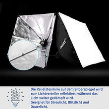 Carica l'immagine nel visualizzatore di Gallery, Emart, set softbox pieghevole da 1000 W, 60 x 60 cm, illuminazione per...