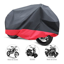 Carica l'immagine nel visualizzatore di Gallery, GHB XXL Coprimoto Telo Motociclo Copri Scooter Impermeabile Nero Rosso