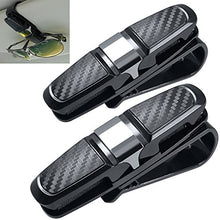 Carica l'immagine nel visualizzatore di Gallery, FineGood - Set di 2 supporti per occhiali da sole auto, con clip per...