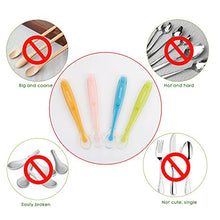 Carica l'immagine nel visualizzatore di Gallery, Cucchiaino Svezzamento Set 4 Silicone Neonato Cucchiai Manico... - Ilgrandebazar