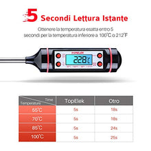 Carica l'immagine nel visualizzatore di Gallery, TOPOP Termometro Cucina, Digitale da Cucina con 5S Lettura... - Ilgrandebazar