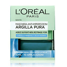 Carica l'immagine nel visualizzatore di Gallery, L'Oréal Paris Detergenza Maschera per il Viso Argilla Pura Anti-Imperfezioni...