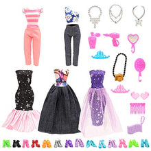 Carica l'immagine nel visualizzatore di Gallery, Miunana 28 Pezzi per 11.5 5 Abiti + 10 Pcs Scarpe + 13 Accessori Per Barbie - Ilgrandebazar