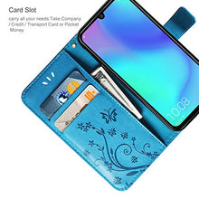 Carica l'immagine nel visualizzatore di Gallery, AROYI Cover Huawei P30 Lite, Retro Design Flip Caso in PU Pelle Premium Bleu - Ilgrandebazar