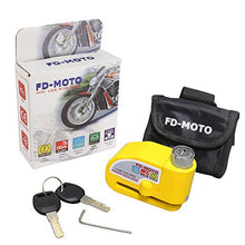 Carica l'immagine nel visualizzatore di Gallery, FD-MOTO Allarme Blocco Disco Moto Bici Freno a Giallo - Ilgrandebazar