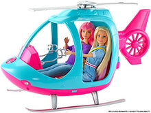 Carica l'immagine nel visualizzatore di Gallery, Barbie FWY29 l'Elicottero per Bambole, Rosa e Azzurro con Elica che Gira,... - Ilgrandebazar