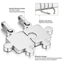 Carica l'immagine nel visualizzatore di Gallery, Cupimatch 2pcs Acciaio Inossidabile Pendente Coppia Ciondolo Collana Amore... - Ilgrandebazar