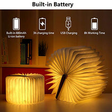 Carica l'immagine nel visualizzatore di Gallery, Yuanj Lampada Libro USB Ricaricabile, a Forma di Libro, Luce LED di... - Ilgrandebazar