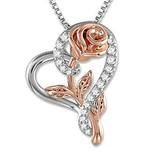 Carica l'immagine nel visualizzatore di Gallery, SNZM Collana di Fiori Rosa per Le Donne Gioielli Rose Gold - Ilgrandebazar