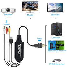 Carica l'immagine nel visualizzatore di Gallery, HDMI a RCA Convertitore Adattatore, da 1080P a AV 3RCA CVB Convertitore...