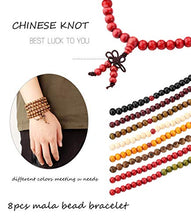 Carica l'immagine nel visualizzatore di Gallery, Milacolato Braccialetto in Legno 108 Mala Bead Bracciali Buddista Strand... - Ilgrandebazar