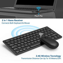 Carica l'immagine nel visualizzatore di Gallery, TedGem Tastiera e Mouse Wireless, 2.4G e con Ricevitore USB,...