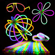 Carica l'immagine nel visualizzatore di Gallery, Kimimara Braccialetti Luminosi,Starlight Fluorescenti,100 8 "Glowsticks...