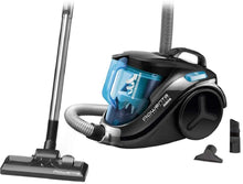 Carica l'immagine nel visualizzatore di Gallery, Rowenta RO3731 Compact Power Cyclonic Classic+, Aspirapolvere a Traino senza Sacco, Tecnologia Ciclonica, Capacità  1.5 L, Blu/Nero 49x29x34cm