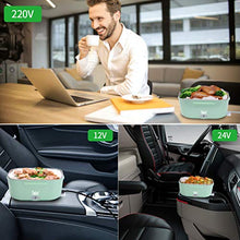 Carica l'immagine nel visualizzatore di Gallery, Timker Scaldavivande Elettrico Portatile,Scaldavivande Verde Chiaro