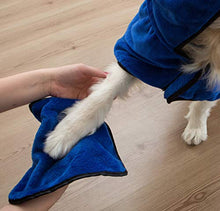 Carica l'immagine nel visualizzatore di Gallery, PETtyBourgeoisie - Accappatoio per cani con cappuccio + asciugamano xl