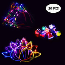 Carica l'immagine nel visualizzatore di Gallery, Yuccer Cerchietto Orecchie Gatto Donna LED Giocattoli Luminosa Colorato... - Ilgrandebazar