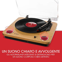 Carica l'immagine nel visualizzatore di Gallery, ION Audio Max LP - Giradischi Vinili a tre velocità con Casse, Legno Chiaro