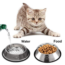 Carica l'immagine nel visualizzatore di Gallery, Jiuhao - Ciotole per gatti, 2 pezzi, uso alimentare, in acciaio inox,...