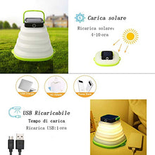 Carica l'immagine nel visualizzatore di Gallery, Lanterna da Campeggio,Ultra Luminoso LED Lampada Solare Portatile...