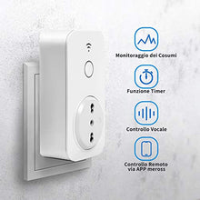 Carica l'immagine nel visualizzatore di Gallery, Presa Wifi Italiana 16A 3680W Smart Plug Intelligente Spina Energy Monitor,...