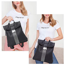 Carica l'immagine nel visualizzatore di Gallery, Zaino moda, JOSEKO zaino in pelle Borse a zainetto con borsa a spalla Nero