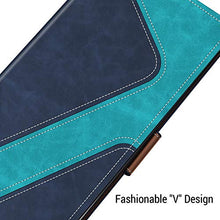 Carica l'immagine nel visualizzatore di Gallery, MOBESV Custodia Xiaomi Redmi Note 8 PRO, Cover a Libro Blu/Aqua - Ilgrandebazar
