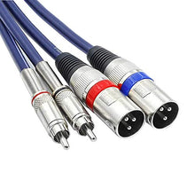 Carica l'immagine nel visualizzatore di Gallery, TISINO Cavo Doppio RCA a XLR Maschio, 2 a 2 Jack RCA/Phono 1.5M