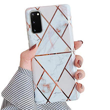 Carica l'immagine nel visualizzatore di Gallery, Herbests Compatibile con Samsung Galaxy S20 Cover Marmo Custodia Rosa Bianco