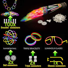 Carica l'immagine nel visualizzatore di Gallery, Kimimara Braccialetti Luminosi,Starlight Fluorescenti,100 8 "Glowsticks... - Ilgrandebazar