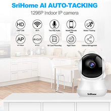 Carica l'immagine nel visualizzatore di Gallery, Telecamera di Sorveglianza WiFi SriHome SH020,1296p IP...