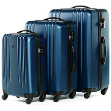 Carica l'immagine nel visualizzatore di Gallery, FERGÉ set di 3 valigie viaggio MARSIGLIA - bagaglio SET DE 3, Blu savoia