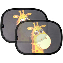 Carica l'immagine nel visualizzatore di Gallery, Parasole Baby Uma per auto, parasole neonati, con giraffa, Nero e Giallo