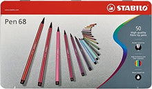 Carica l'immagine nel visualizzatore di Gallery, Pennarello Premium - STABILO Pen 68 - Scatola in Metallo da 50 - Colori... - Ilgrandebazar