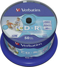 Carica l'immagine nel visualizzatore di Gallery, Verbatim CD-R 80MIN Datalife PLUS Printable - Confezione da 50