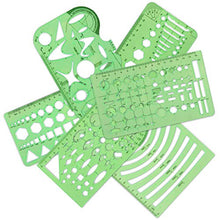 Carica l'immagine nel visualizzatore di Gallery, Set di 6 Mascherina Geometrica Disegno Tecnico Flessibile ma Resistente...